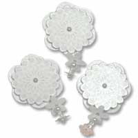 Pearl bead drop paper flower pk of 10