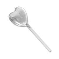 Silver foil choc heart lollies pk 12