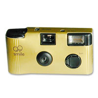 single gold camera