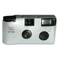 single silver camera