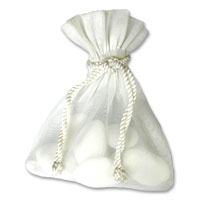 Confetti white favour sachets pk10