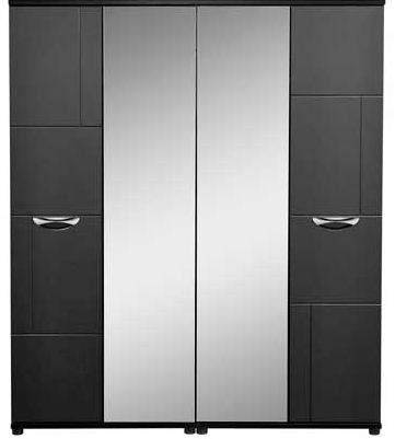 4 Door Wardrobe - Black