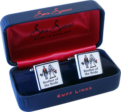 contemporary Brother of the Bride Cufflinks