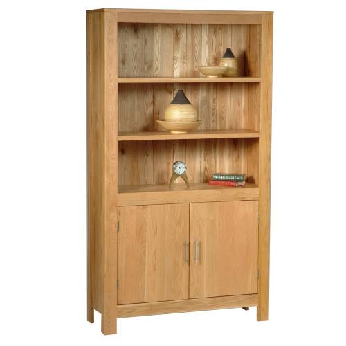 Contemporary Oak Range Contemporary Oak Bookcase Large 303.219