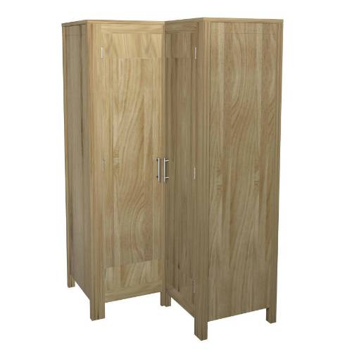 Contemporary Oak Corner Wardrobe