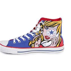 All Star Hi Top Parody Print Shoe - Blue