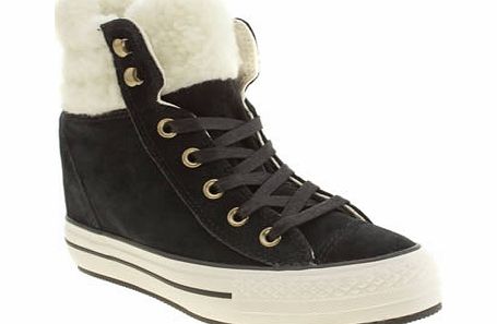 Black  White Platform Plus Shearling