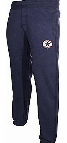  Chuck Patch Mens Cuffed Fleece Tracksuit Pant Navy Blue, M