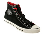 CT Ramones HI Black/White Canvas Trainers