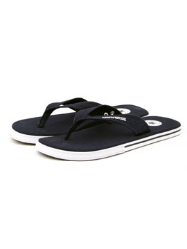 Deep Navy/White Canvas Flip Flops