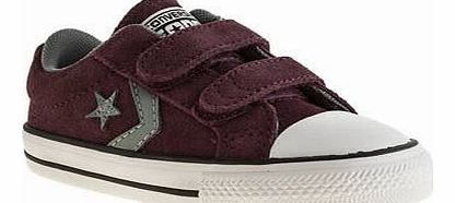 kids converse burgundy star player unisex