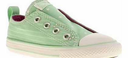 kids converse light green all star simple slip