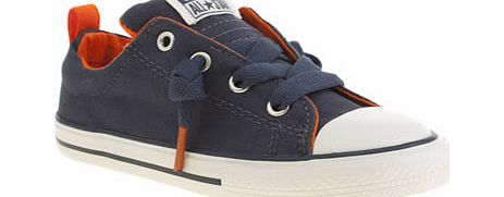 kids converse navy  orange chuck taylor all