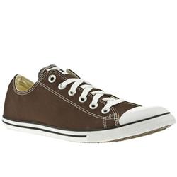 Male Converse Chuck Taylor Slim Fabric Upper in Brown