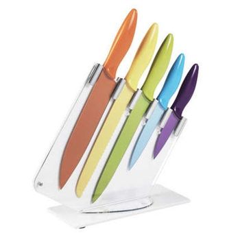 - 5 Piece Multi-colour Knife Block