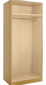 Oak Effect Double Combi Wardrobe