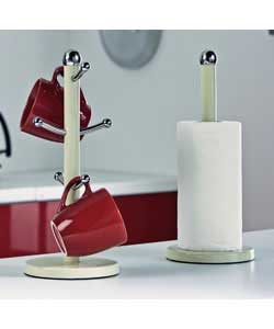 Signature Cream Mug And Kitchen Towel Holder