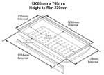 Coram Alcove Shower Tray 1200 x 760 3 Upstands / 1 Panel