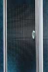 Optima Pivot Door 760mm / Silver Frame / Striped Glass