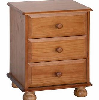 Dovedale 3 Drawer Bedside Cabinet