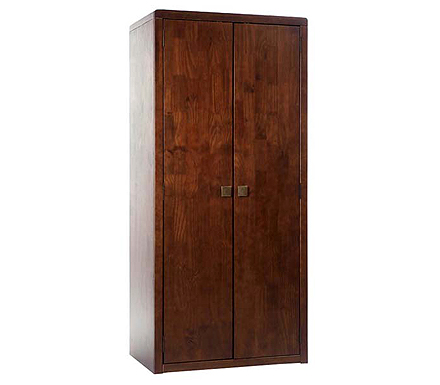 Reya Dark Stain 2 Door Wardrobe - WHILE STOCKS