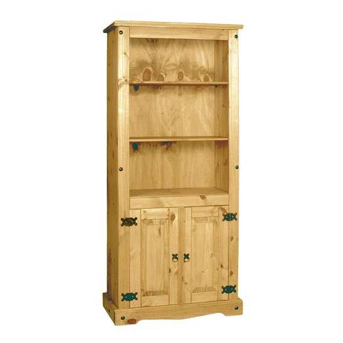 Corona Pine Bookcase with Two Doors 297.125