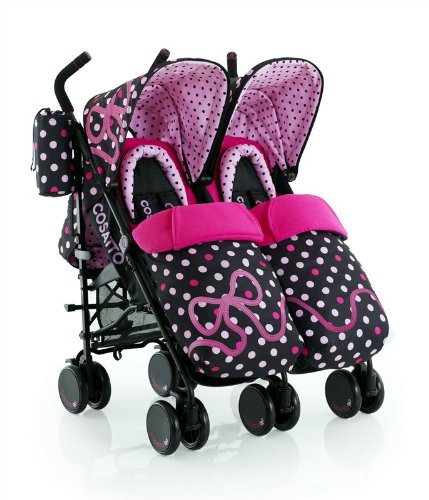 Supa Dupa Twin Stroller (Bow How)