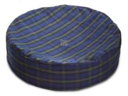 Tartan Bean Bag Cover - Blue:Large - 36