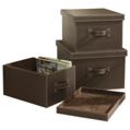 Large Faux Leather Boxes