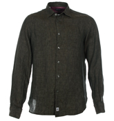 Dark Green Linen Shirt