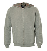 Grey Full Zip Hooded Sweatshirt