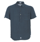 Navy Linen Shirt