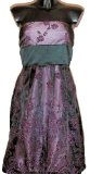 Daniel Yam Womens Cocktail Puff Ball Dress, Purple, UK10.