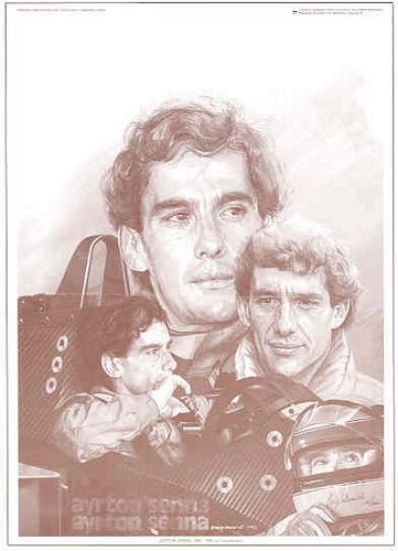 Ayrton Senna Sepia Print