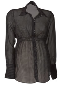 Crave Double Button Spot Blouse