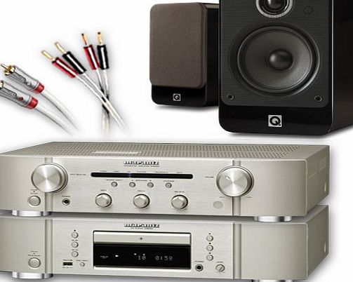 CA-FS9-SGB Separates System (Marantz CD6005 CD player Silver + Marantz PM6005 amplifier / DAC Silver + Q Acoustics 2020i speakers Gloss Black + 130 QED cable bundle). 2 Year Guarantee