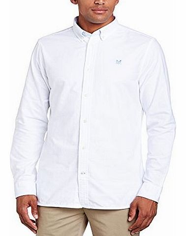 Mens Crew Oxford Regular Fit Button Down Long Sleeve Casual Shirt, White, XX-Large