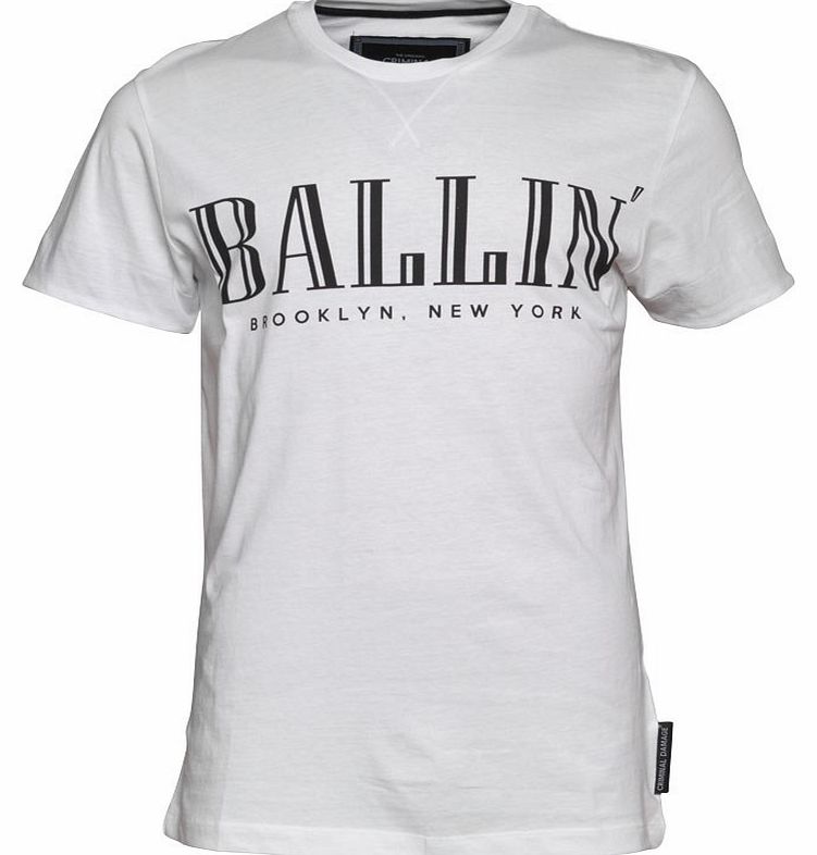 Mens Ballin T-Shirt White