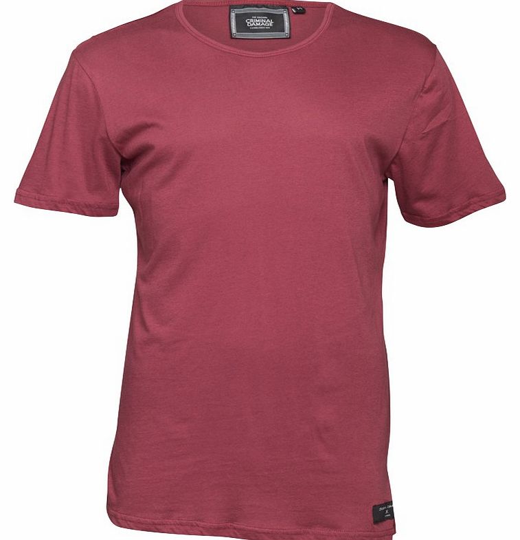 Mens Dean T-Shirt Burgundy