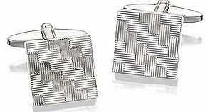 Criss Cross Square Swivel Cufflinks - 015351