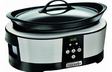 Crock-Pot Slow Cooker, 5.7 Litre - Polished Stainless Steel