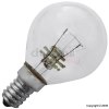 25W Clear Round Golf Bulb 240V SES-E14