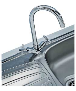 Head Kitchen Sink Chrome Mixer Tap