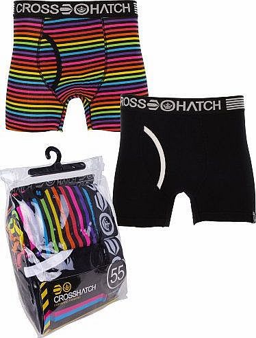 Ablazium Twin Pack Boxer Shorts - Rainbow/Black XL