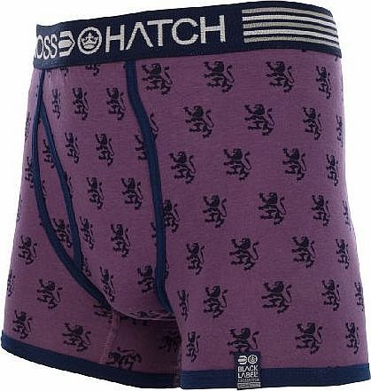 Lion Pride Mens Graphic Print Boxer Shorts Grape L