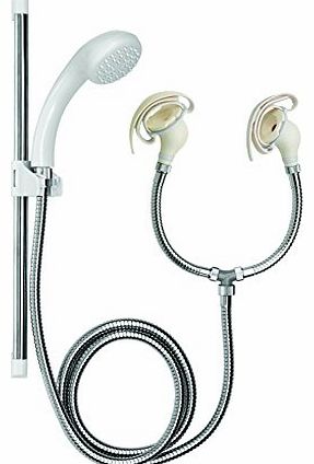 Push-Fit Bath Shower Set, White