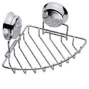 Twist and Lock Chrome Corner Soap Dish