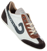 Cruyff Vanenburg White and Dark Brown Trainers