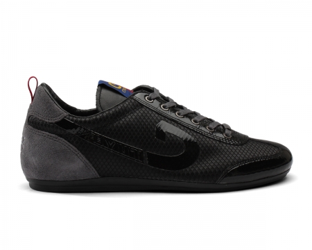 Vicenzo Barcelona Black Mesh Trainers