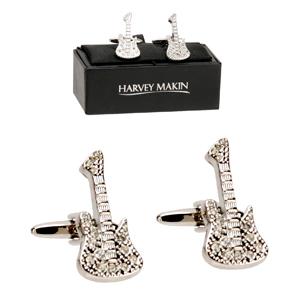 Crystal Guitar Cufflinks